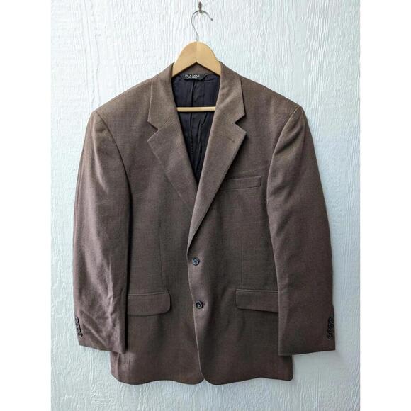 Jos A Bank Travelers 100% Wool Brown Blazer Sport Coat Classic Men's Size 43R - Picture 1 of 6